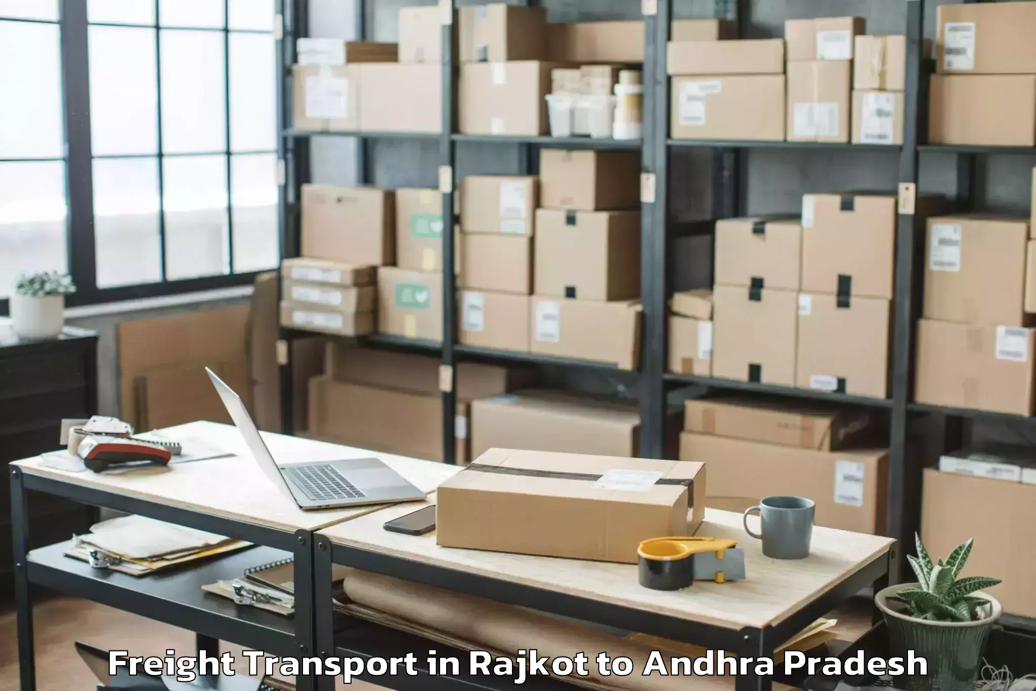 Comprehensive Rajkot to Nidamarru Freight Transport